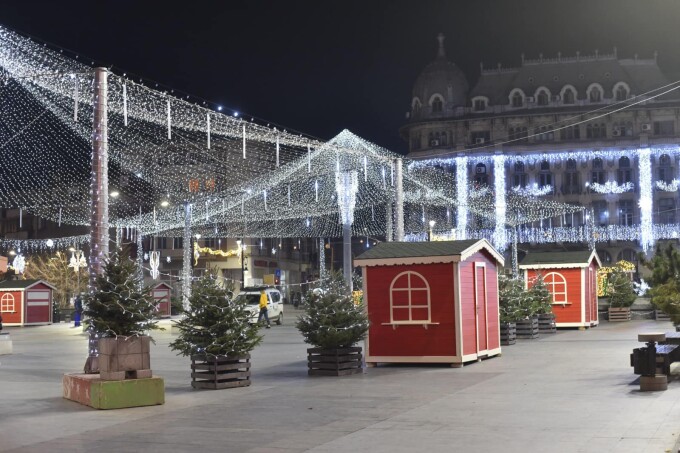 Târgul de Crăciun de la Craiova, închis după o oră de la deschidere