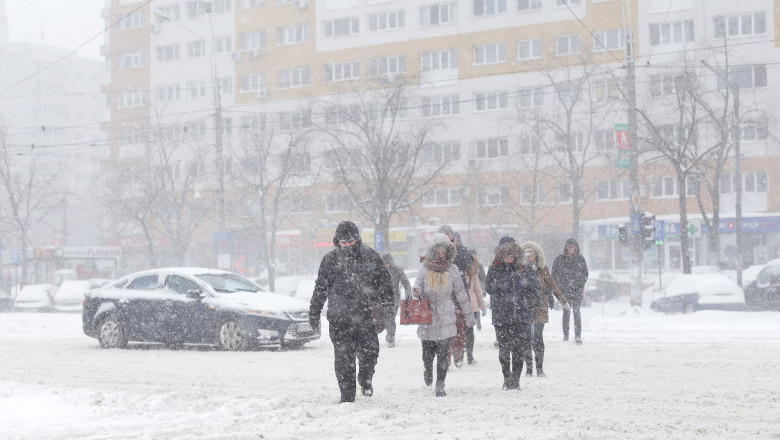 ANM a emis o avertizare Cod galben de ninsori în Capitală şi în alte şapte judeţe din ţară