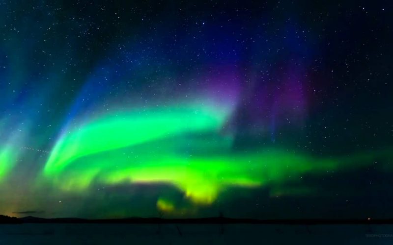 Aurora Boreală pe cerul Finlandei