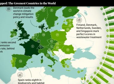 România, locul 32 din 180 în clasamentul ţărilor „verzi”, care măsoară grija faţă de mediu a economiilor lumii