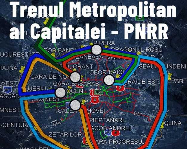 Soluţia pentru traficul din Capitală. Nicuşor Dan propune finanţarea prin PNRR a 8 tronsoane de cale ferată metropolitană - HARTA LINIILOR