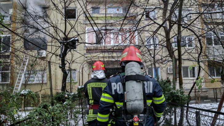 Incendiu într-un apartament din Bucureşti