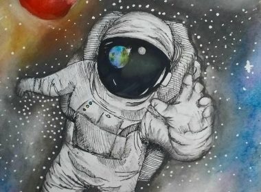 Pictură realizată de o elevă româncă, apreciată de Nasa