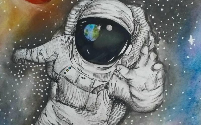 Pictură realizată de o elevă româncă, apreciată de Nasa