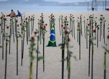 Plajă acoperită cu trandafiri
