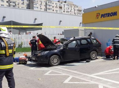 O maşină a explodat în Capitală, un tânăr a murit