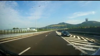 Şofer inconştient pe autostradă