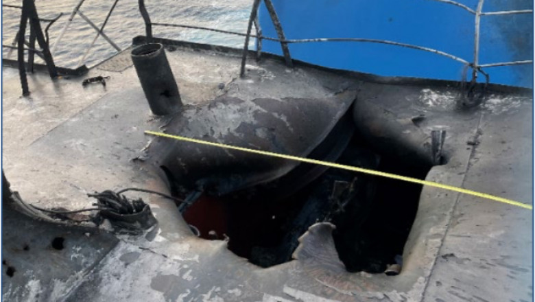 Petrolierul Mercer Street a fost atacat cu o dronă-kamikaze iraniană, care a făcut o gaură de 2 metri în cabina pilotului