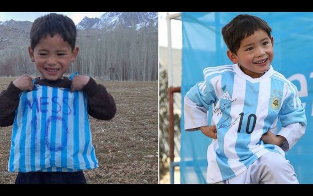 Copilul afgan care a primit un tricou de la Messi îi cere acestuia ajutor pentru a scăpa de talibani: Vă rog să mă salvaţi