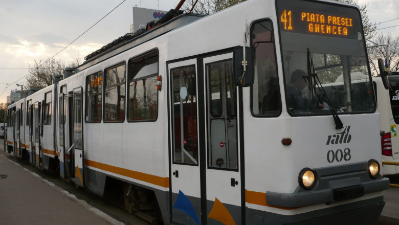 Circulaţia tramvaielor de pe linia 41 este blocată din cauza unei avarii