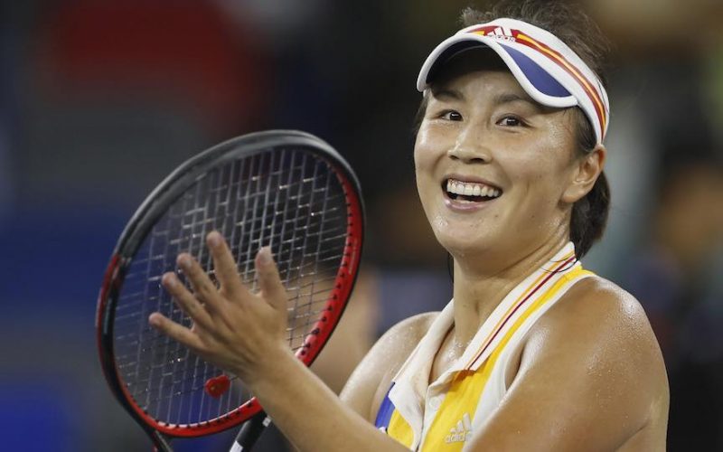 Jucătoarea chineză de tenis Shuai Peng a asistat la proba de big air