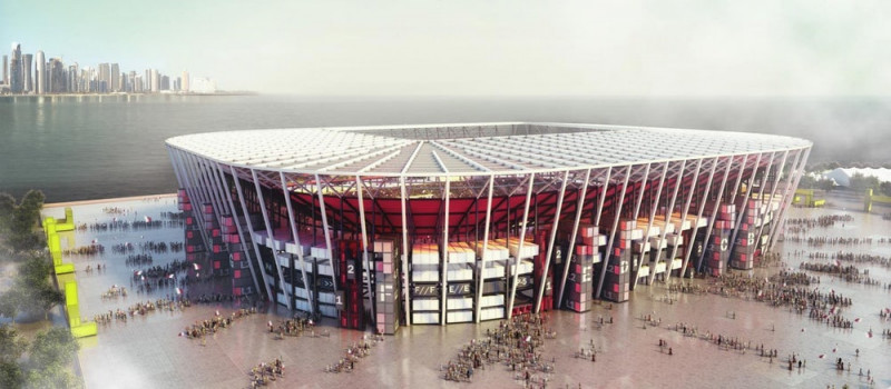 Primul stadion complet demontabil din lume a fost inaugurat aseară. Se va juca acolo şi la Mondialul din Qatar. Vedeţi imagini inedite la Focus Sport, la 19 fără trei minute.