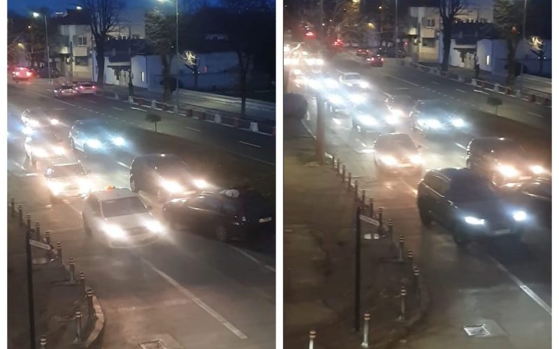 Un şofer a mers pe contrasens pe bulevardul Mamaia din Constanţa şi a blocat circulaţia chiar în faţa Poliţiei