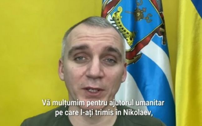 Primarul oraşului Nikolaev a mulţumit braşovenilor care au trimis alimente şi ajutoare în Ucraina