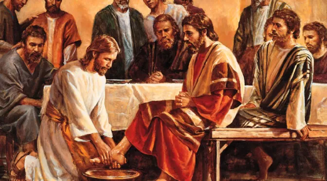 În Joia Mare, Iisus a spălat picioarele apostolilor săi